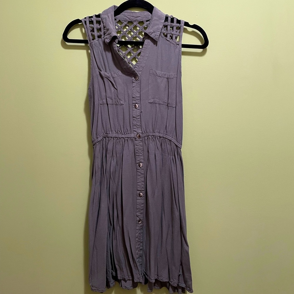 Green sleeveless dress with collar from Ross size S